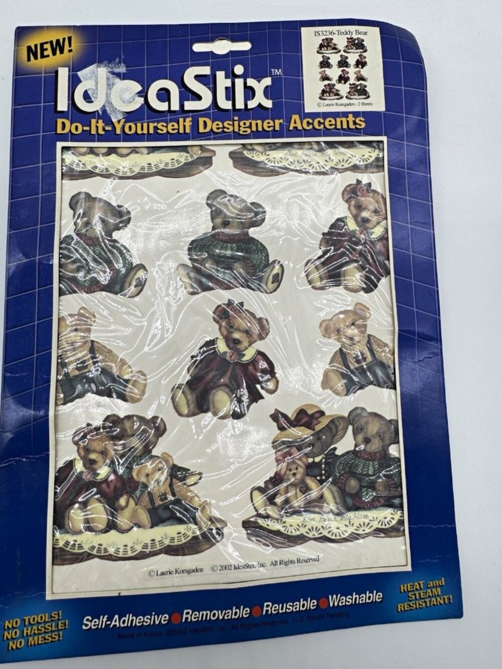 IdeaStix Teddy Bear Do It Yourself Designer Accents Laurie Korsgaden 11x13 New